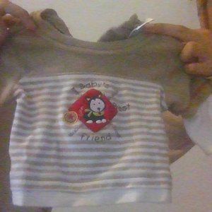 A "Baby's best friend" newborn cozy shirt.